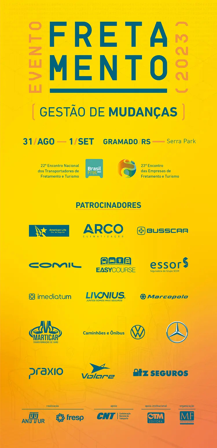 Flyer falando sobre o evento e apresentação dos expositores e patrocionadores