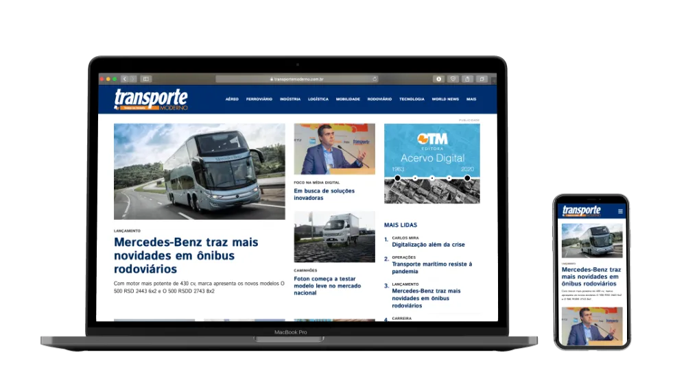 Site Transporte Moderno