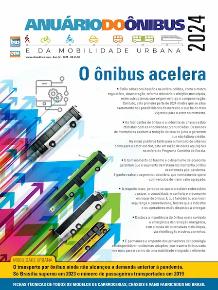 Capa da revista Anuário de Ônibus e da Mobilidade Urbana