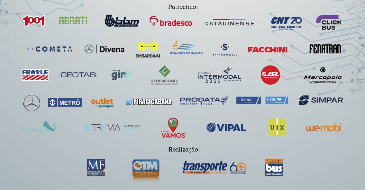 Patrocinadores do evento Maiores do Transporte e Melhores do Transporte 2024